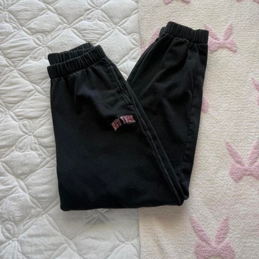 black and red Brandy‎ Melville jogger sweatpants
